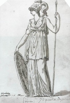 Jacques Louis David Painting - Minerva Neoclassicism Jacques Louis David